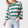 Rebecca Minkoff Women's Bold Stripe Rosie Sweatshirt 2 Rebecca Minkoff Women's Bold Stripe Rosie Sweatshirt -Saintbernard Shop F2041234xPINKGREENSTRIPExPrimary 38683010