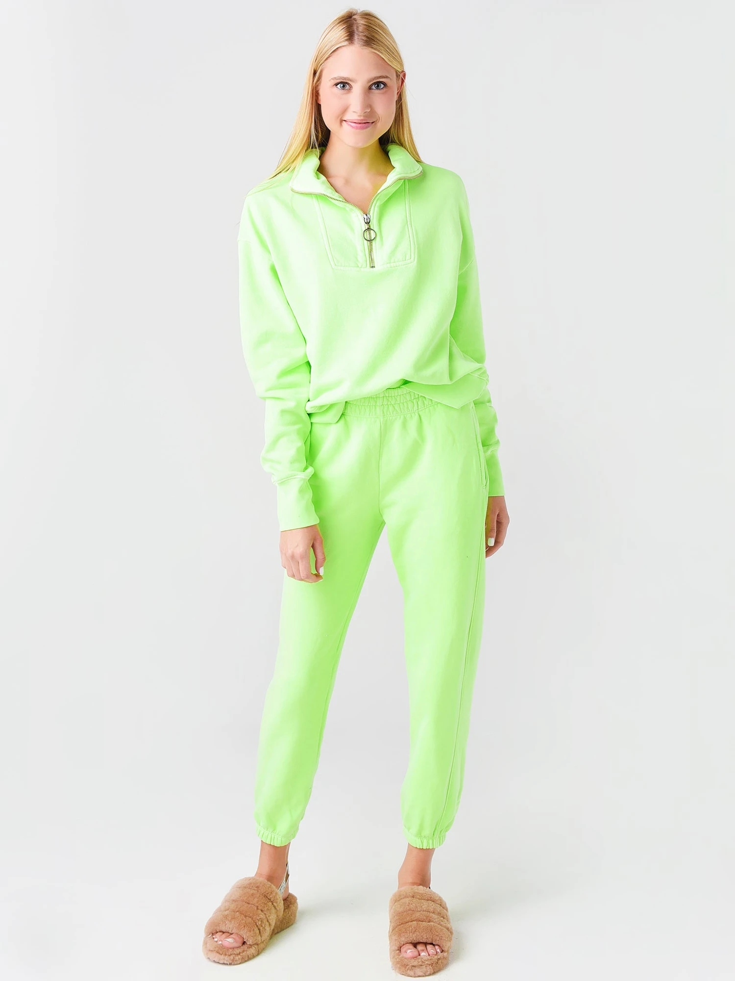 Sundry Women's Half-Zip Collard Long Sleeve Sweatshirt 4 Sundry Women's Half-Zip Collard Long Sleeve Sweatshirt - Image 2