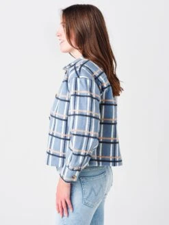 Greylin Women's Britta Windowpane Jacket -Saintbernard Shop G108J1487xBLUExAlt2 46112213