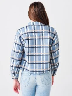 Greylin Women's Britta Windowpane Jacket -Saintbernard Shop G108J1487xBLUExAlt3 46112207