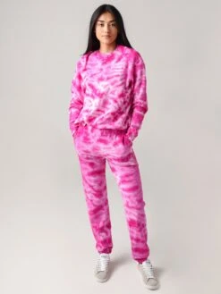 Monrow Women's Crystal Tie-dye Boyfriend Sweatpant -Saintbernard Shop HB0455 6xFUCHSIAxAlt3 19440606