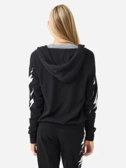 Aviator Nation Women's Bolt 4 Zip Hoodie -Saintbernard Shop HDBT4xBLACKxAlt3 83085339