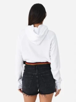 Aviator Nation Women's Logo Stripe Crop Pullover Hoodie -Saintbernard Shop HDPCLSTPBxWHITExAlt1 98824665