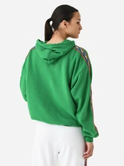 Aviator Nation Women's Bolt Stripe Relaxed Pullover Hoodie -Saintbernard Shop HDPRXBTSTPxKELLYGREENxAlt1 98897041
