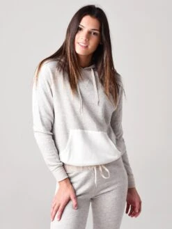 Monrow Women's Color-Block Pullover Hoody