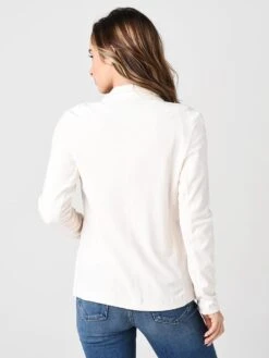 Majestic Women's Velour Long Sleeve One-Button Blazer 12 Majestic Women's Velour Long Sleeve One-Button Blazer -Saintbernard Shop J016 FVE008 MILKalt2