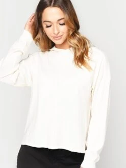 J Brand Women's Gabriel Shrunken Long Sleeve Hoodie