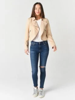 Jack Women's Dive Bomb Biker Jacket -Saintbernard Shop JJ102812 LTSIENNAalt3