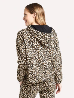 Velvet Women's Kassidy Leopard Fleece Pullover Hoodie -Saintbernard Shop KASSIDY04 LEOPARDalt2