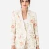 LoveShackFancy Women's Ofra Linen Blazer -Saintbernard Shop LJ707 1475xBURNTORANGExPrimary 101740312