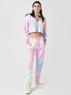 LoveShackFancy Women's Alden Cropped Zip Hoodie -Saintbernard Shop LK692 960xPASTELPARADISExAlt3 54582019