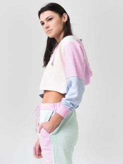 LoveShackFancy Women's Alden Cropped Zip Hoodie -Saintbernard Shop LK692 960xPASTELPARADISExAlt4 54582022