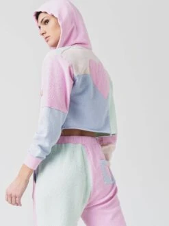 LoveShackFancy Women's Alden Cropped Zip Hoodie