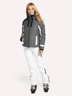 Kjus Women's Varuna Jacket -Saintbernard Shop LS15 G30 STEELGREYMEL WHTalt3
