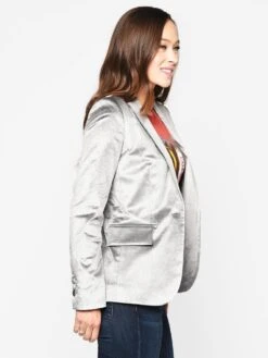 Frame Women’s Velvet Classic Blazer -Saintbernard Shop LWOT0414 SILERalt1