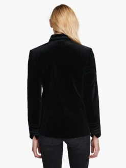 Frame Women’s Velvet Stand Soutache Jacket 9 Frame Women’s Velvet Stand Soutache Jacket -Saintbernard Shop LWOT0438 NOIRalt2