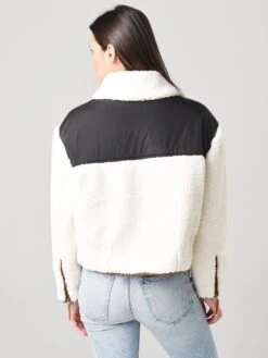 Frame Women's Fleece Mix Jacket -Saintbernard Shop LWOT0627xOFFWHITEMULTIxAlt3 20987387