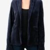 Majestic Women's Velour One-Button Blazer -Saintbernard Shop M016 FVE103x002NOIRxPrimary 12845281