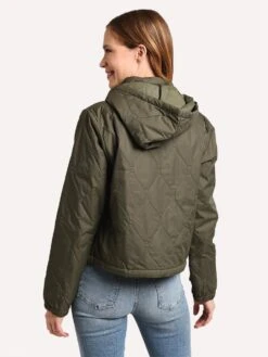 Majestic Hoodie Zip Up Jacket -Saintbernard Shop M148 FVE081 KAKIalt3