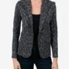 Majestic Women's Leopard Print One-Button Blazer -Saintbernard Shop M203 FVE001x666KHAKIxPrimary 12845311
