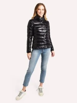 Herno Women's Classic Nylon Fitted Jacket -Saintbernard Shop P10537D 12017 BLACKalt4