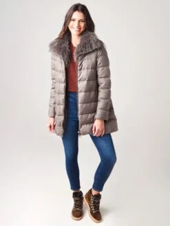 Herno Women’s Woven Half Coat With Fur Collar 14 Herno Women’s Woven Half Coat With Fur Collar -Saintbernard Shop PI0379DxTAUPExAlt4 17268377