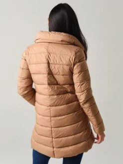 Herno Women's Matte Nylon A-Line Hilo Jacket -Saintbernard Shop PI0489Dx2155CAMELxAlt2 19349670