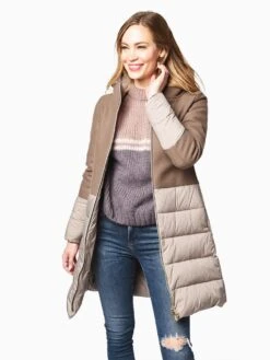 Herno Women’s Woven Half Coat With Hood