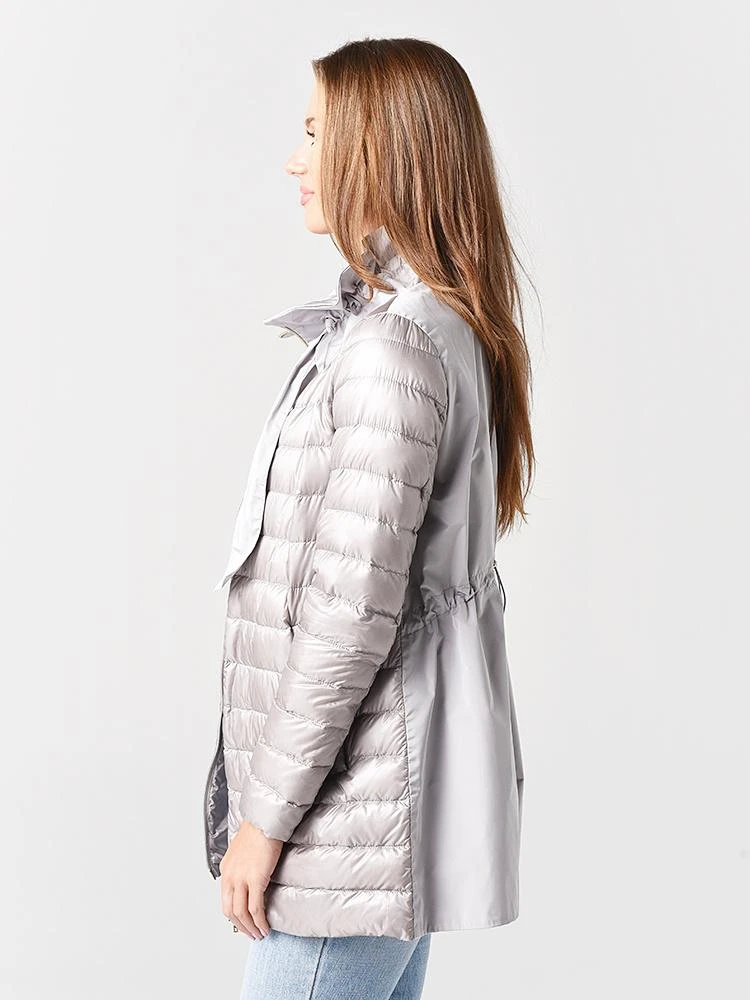 Herno Women's Nylon Long Sleeve Mid-Length Jacket With Cinched Taffeta Back 4 Herno Women's Nylon Long Sleeve Mid-Length Jacket With Cinched Taffeta Back - Image 2