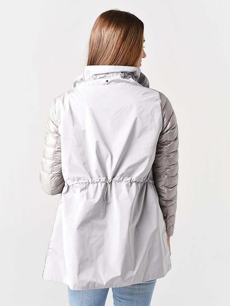 Herno Women's Nylon Long Sleeve Mid-Length Jacket With Cinched Taffeta Back 5 Herno Women's Nylon Long Sleeve Mid-Length Jacket With Cinched Taffeta Back - Image 3