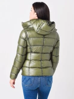 Herno Women's Woven Long Sleeve Jacket -Saintbernard Shop PI1320DxMILITARExAlt3 45518154