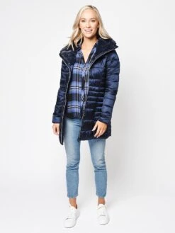 Save The Duck Women's Iris Winter Coat -Saintbernard Shop S4366W BLUEBLACKalt4