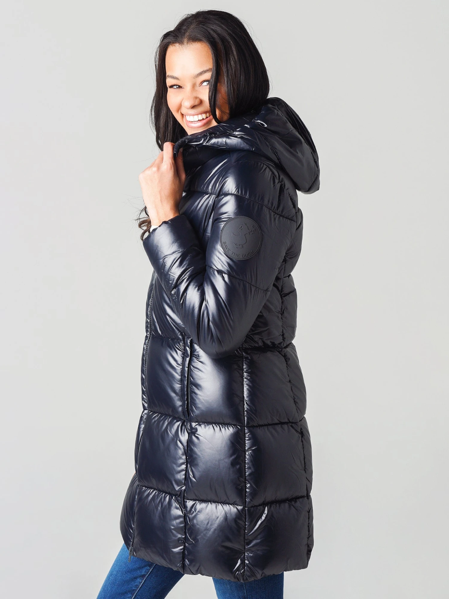 Save The Duck Women's Luck Maxi-Quilted Hooded Coat 4 Save The Duck Women's Luck Maxi-Quilted Hooded Coat - Image 2