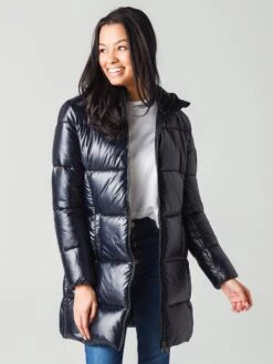 Save The Duck Women's Luck Maxi-Quilted Hooded Coat 11 Save The Duck Women's Luck Maxi-Quilted Hooded Coat -Saintbernard Shop S456WxBLACKxAlt4 20720334