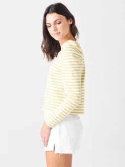 Rebecca Minkoff Women’s Cropped Talia Sweatshirt -Saintbernard Shop SP2143233xCAMELECRUSTRIPExAlt2 36794538