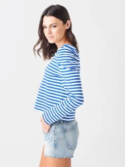 Rebecca Minkoff Women’s Cropped Talia Sweatshirt -Saintbernard Shop SP2143233xFRENCHBLUEECRUSTRIPExAlt2 36795755