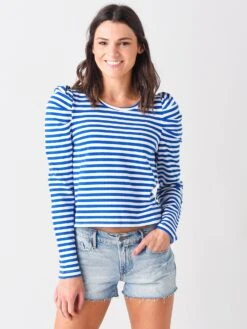 Rebecca Minkoff Women’s Cropped Talia Sweatshirt -Saintbernard Shop SP2143233xFRENCHBLUEECRUSTRIPExPrimary 36286037