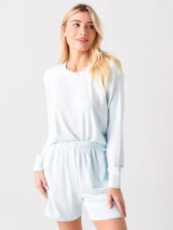 Sundry Women's Heart Embroidery Sweatshirt