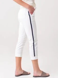 Sundry Women's Stripe Rollup Trouser -Saintbernard Shop SU21 K5 J50S15xWHITExAlt3 34541188