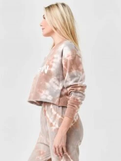 SPRWMN Women's Cropped Logo Sweatshirt 8 SPRWMN Women's Cropped Logo Sweatshirt -Saintbernard Shop SWE003TBTDxDESERTDUSKxAlt2 55715514