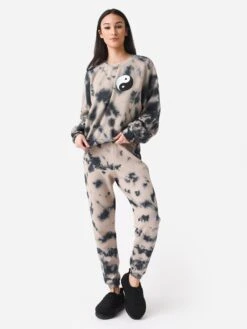 Aviator Nation Women's Hand Dyed Yin Yang Crew Sweatshirt 7 Aviator Nation Women's Hand Dyed Yin Yang Crew Sweatshirt -Saintbernard Shop SWHDYYINxTIEDYEDUSTYxAlt1 87695458