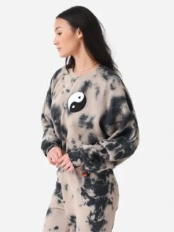 Aviator Nation Women's Hand Dyed Yin Yang Crew Sweatshirt 8 Aviator Nation Women's Hand Dyed Yin Yang Crew Sweatshirt -Saintbernard Shop SWHDYYINxTIEDYEDUSTYxAlt2 87695460