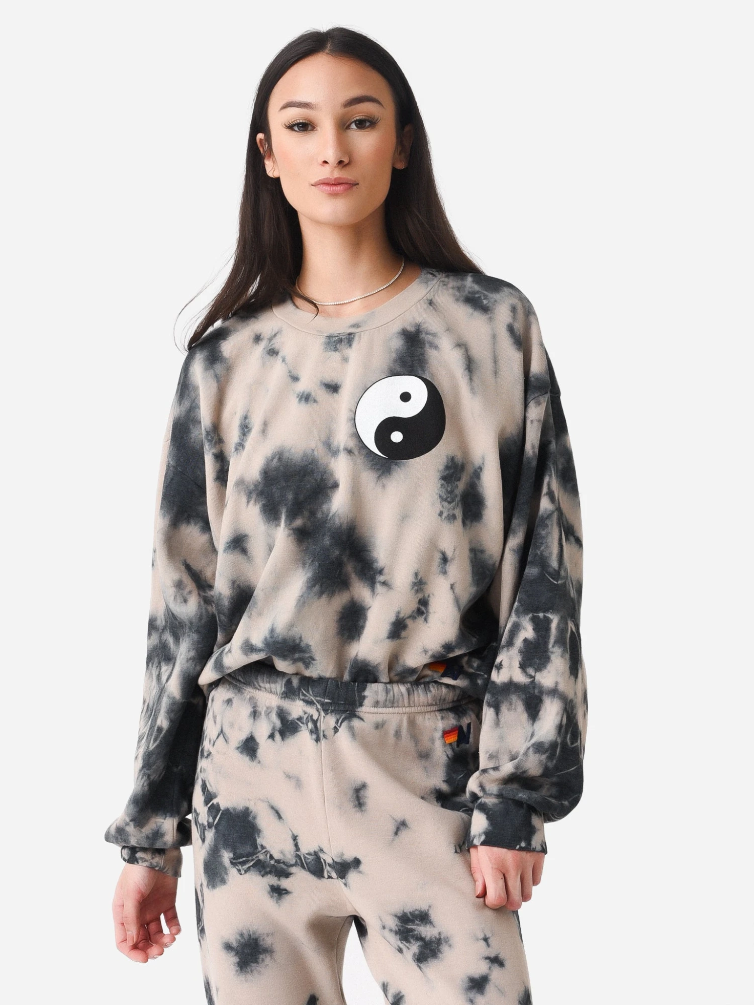 Aviator Nation Women's Hand Dyed Yin Yang Crew Sweatshirt 3 Aviator Nation Women's Hand Dyed Yin Yang Crew Sweatshirt