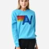 Aviator Nation Women's Lightweight Logo Crew Sweatshirt -Saintbernard Shop SWLTLOxNEONBLUExPrimary 83085465