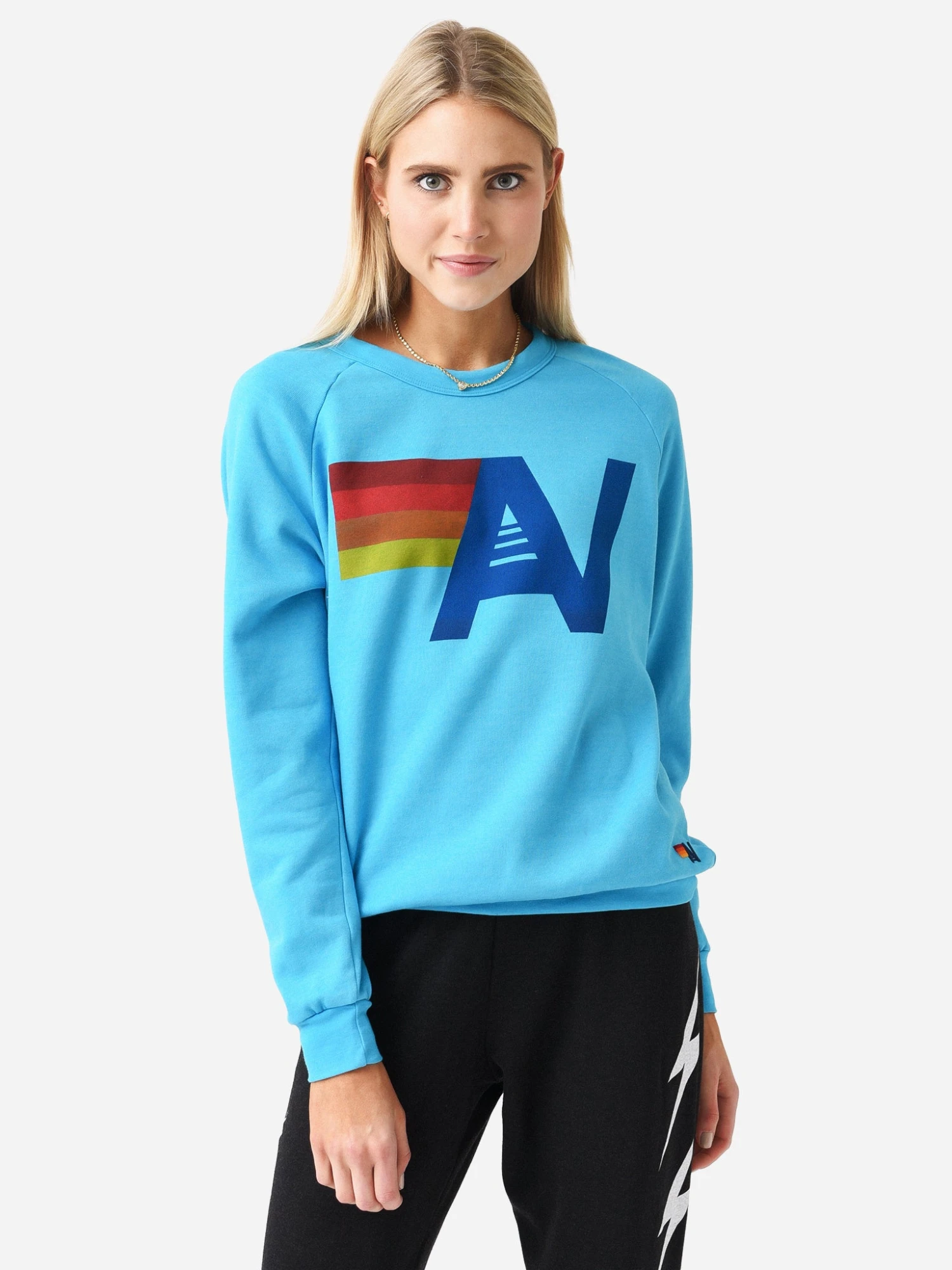 Aviator Nation Women's Lightweight Logo Crew Sweatshirt 3 Aviator Nation Women's Lightweight Logo Crew Sweatshirt