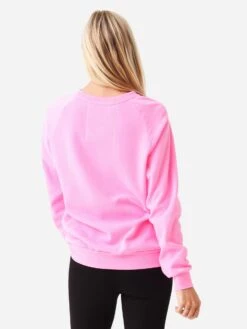 Aviator Nation Women's Lightweight Logo Crew Sweatshirt 17 Aviator Nation Women's Lightweight Logo Crew Sweatshirt -Saintbernard Shop SWLTLOxNEONPINKxAlt3 81971227