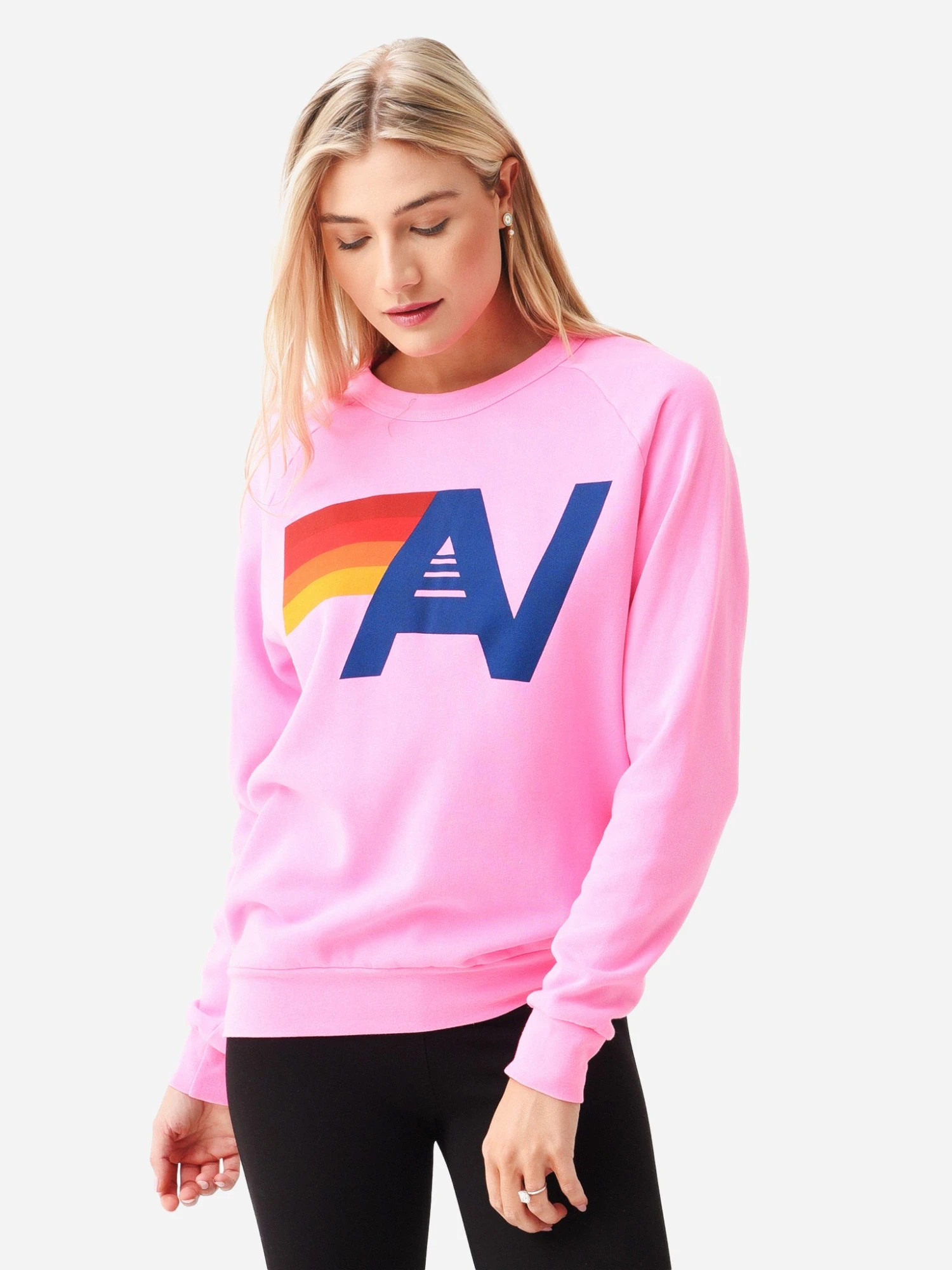 Aviator Nation Women's Lightweight Logo Crew Sweatshirt 7 Aviator Nation Women's Lightweight Logo Crew Sweatshirt - Image 5