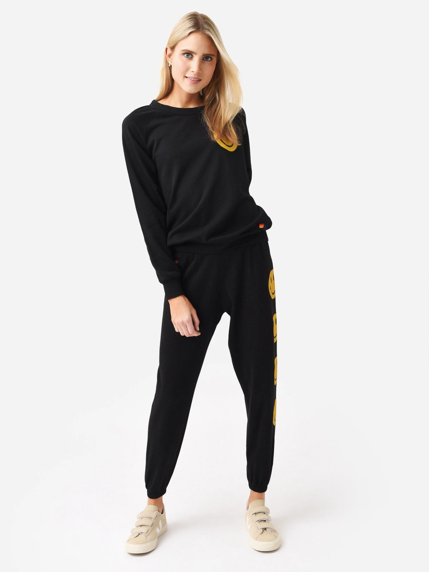 Aviator Nation Women's Smiley 2 Crew Sweatshirt 4 Aviator Nation Women's Smiley 2 Crew Sweatshirt - Image 2