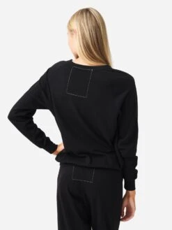 Aviator Nation Women's Smiley 2 Crew Sweatshirt 9 Aviator Nation Women's Smiley 2 Crew Sweatshirt -Saintbernard Shop SWLTSML2xBLACKxAlt3 83083981