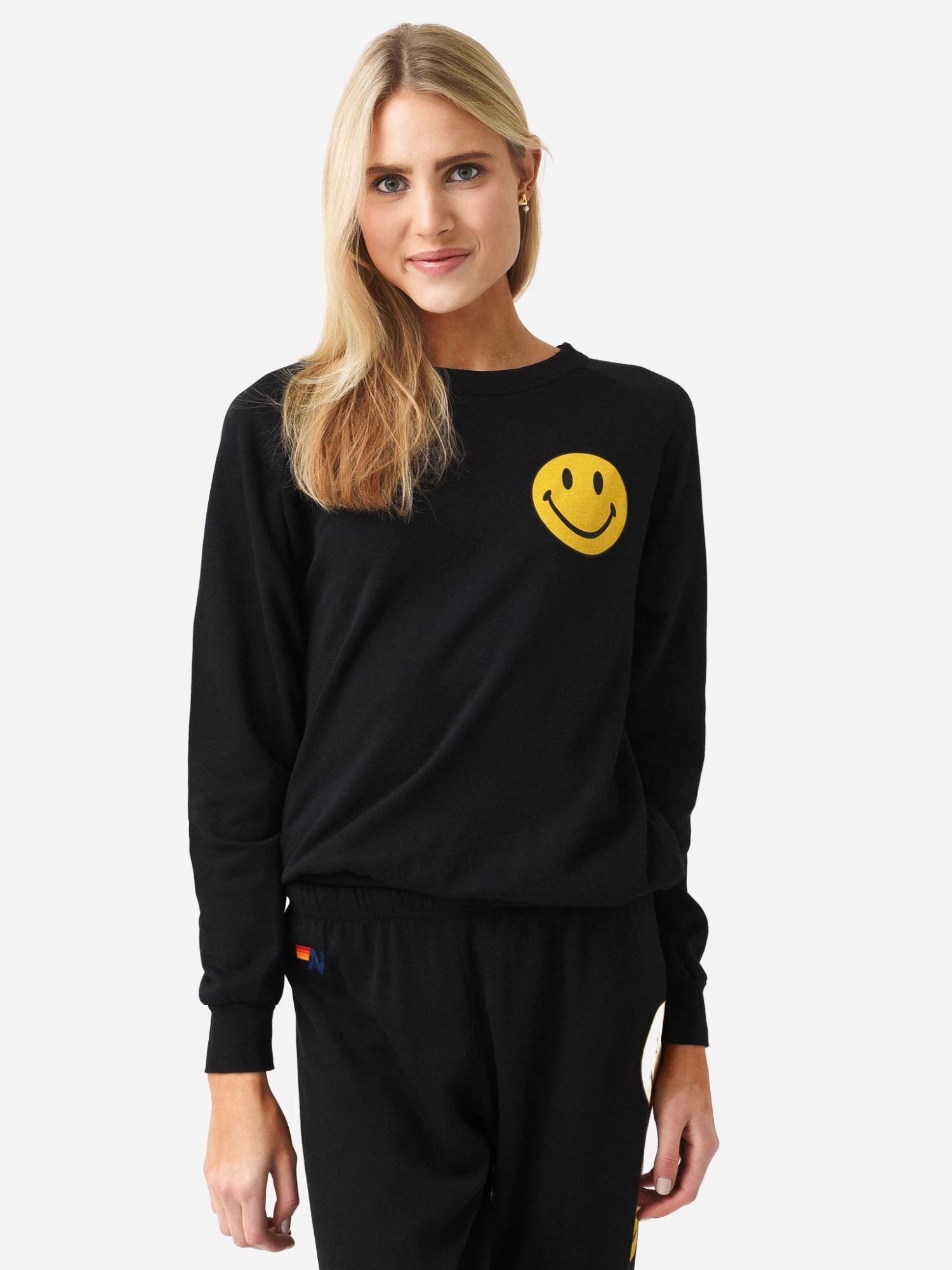 Aviator Nation Women's Smiley 2 Crew Sweatshirt 3 Aviator Nation Women's Smiley 2 Crew Sweatshirt